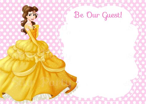 Free Printable Belle Beauty And The Beast Invitation Template Dolanpedia