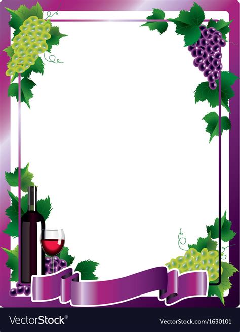Wine Frame Royalty Free Vector Image Vectorstock