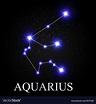 Aquarius zodiac sign with beautiful bright stars Vector Image