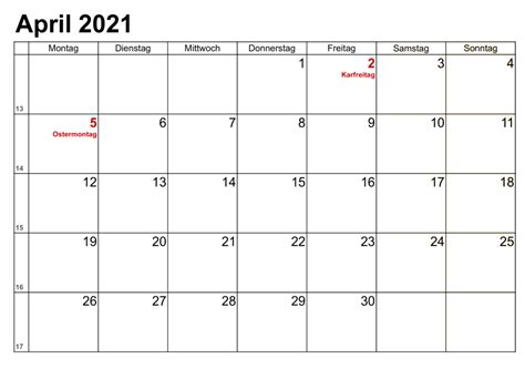 Es ist sowohl vertikal als auch horizontal ausgelegt. April 2021 Feiertags Kalender | The Beste Kalender