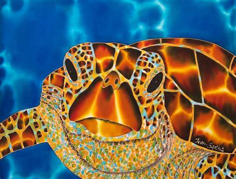 Jean Baptiste Silk Art Fine Art To Be Collected Turtle Painting