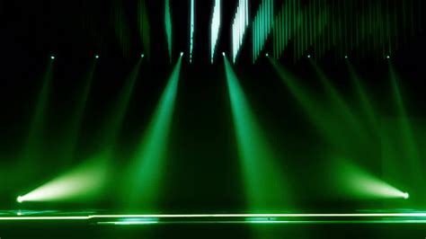 Green Spotlights Stage Background Loop Stock Motion Graphics Motion