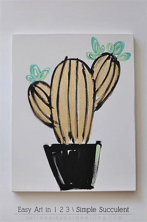 See more ideas about diy art, simple artwork, diy wall art. Tips to draw and paint easy and simple Succulent artwork ...