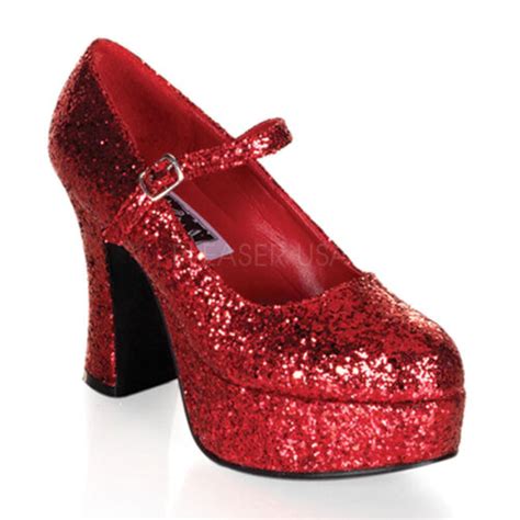 4 Red Glitter Ruby Slippers Mens Drag Queen Costume Heel Shoes Womans 12 13 14 Ebay