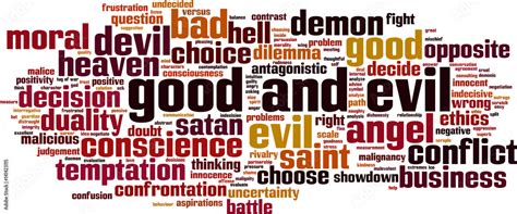 Good And Evil Word Cloud Stock Vector Adobe Stock