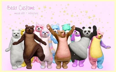 Bear Costume At Dani Paradise Sims 4 Updates Bear Costume Sims 4