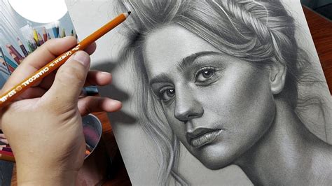 Draw FAST EASY With CHARCOAL Pencil Realistic Portrait Drawing