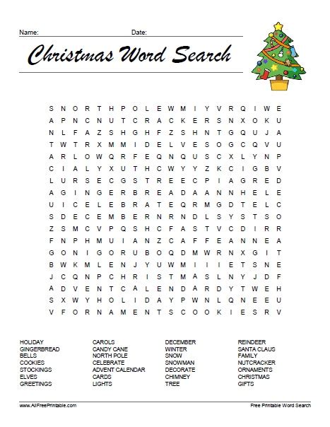 Christmas Word Search Puzzles Free Printables Free Printable Templates