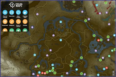 Botw Map Of All Shrines World Map