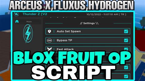 Arceus X V3 Fluxus Hydrogen Executor Blox Fruits Op Auto Farm Script
