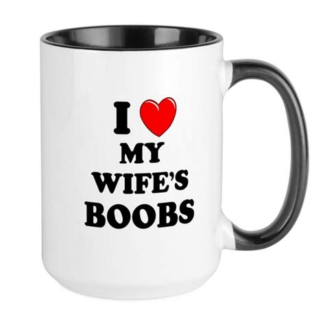 Cafepress I Heart My Wifes Boobs Large Mug 15 Oz Ceramic Large Mug