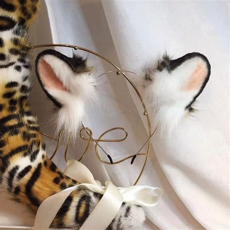 28in Tiger Tail Tiger Ears Cosplay Butt Plug Animal Ears Hand Etsy