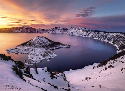 Crater Lake In Winter Oregon Photo One Big Photo