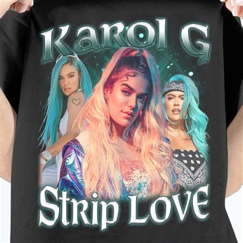 Karol G Strip Love Concert Tour 2022 Merch Vintage Bichota T Shirt Clothinglowprice