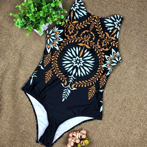 Buy Sexy Tribal Totem Swimwear Women Bodysuit Maillot