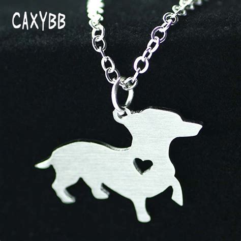 Caxybb New Cute Dog Stainless Steel Necklace Animal Dogs Breed Charm