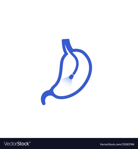 Endoscopy Icon Stomach And Endoscope Royalty Free Vector