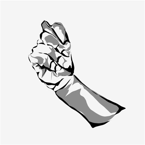 Handshake Illustration Clipart Vector Tight Handshake Finger Gesture