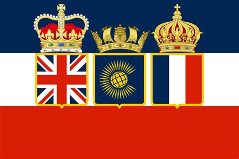 The British And French Flags With Crowns On Them