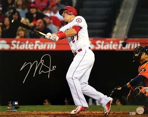 Mike Trout Signed Angels 16x20 Photo Mlb Pristine Auction