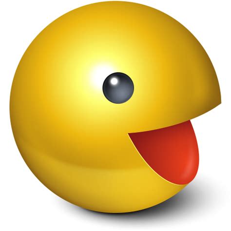 Face Gaming Pacman Smiley Cute Emot Game Yellow Emotion Ball