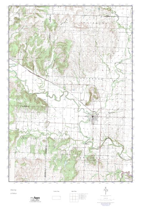 Mytopo Elk City Kansas Usgs Quad Topo Map