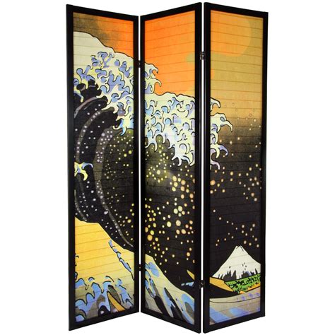 Byobu are used in the tea ceremony or to enhance ikebana arrangements, these individually painted. Buy 6 ft. Tall Japanese Wave Shoji Screen Online (SS-WAVE ...