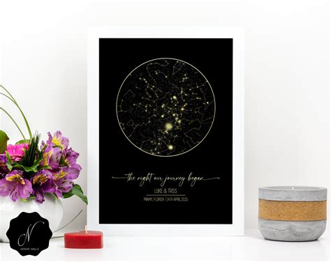 Star Map Poster Constellation Map Printable Star Chart Etsy In 2021