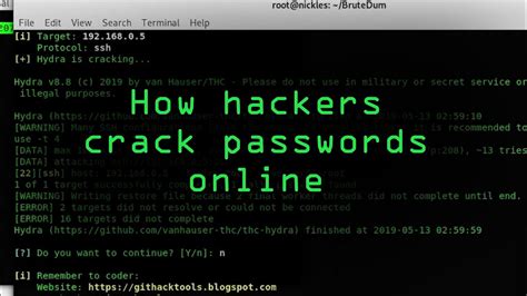 How Hackers Perform Online Password Cracking With Dictionary Attacks Youtube