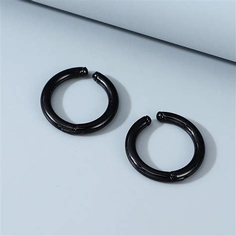 Fashion Black Earrings For Men Creative Simple Small Hoop Ear Cuff Men Earrings Wholesale Buy