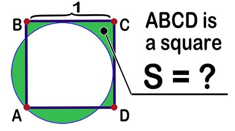 Find The Area Of A Shaded Region Of A Circle And A Square Math Olympiad Geometry Problem Youtube