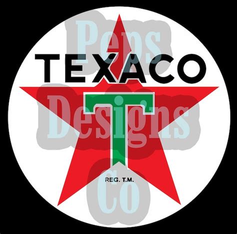 Texaco Vector Svg Tiff Png And  Etsy