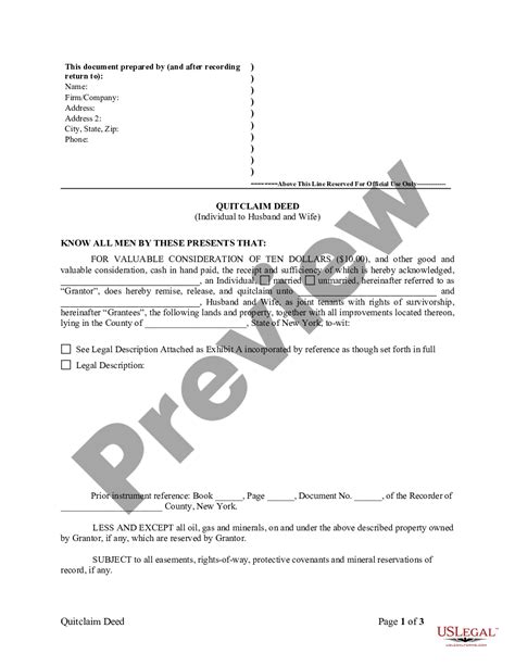 Suffolk New York Quitclaim Deed From Individual To Husband And Wife