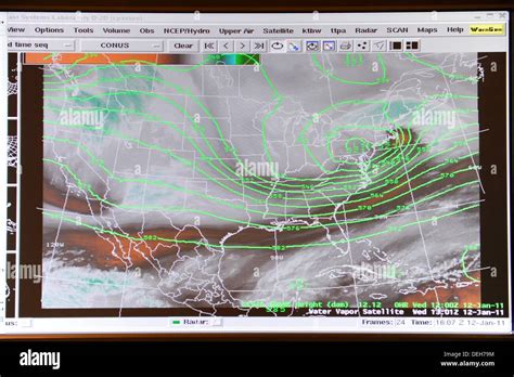 Meteorologist in Work Area in Doppler Radar National Oceanic and