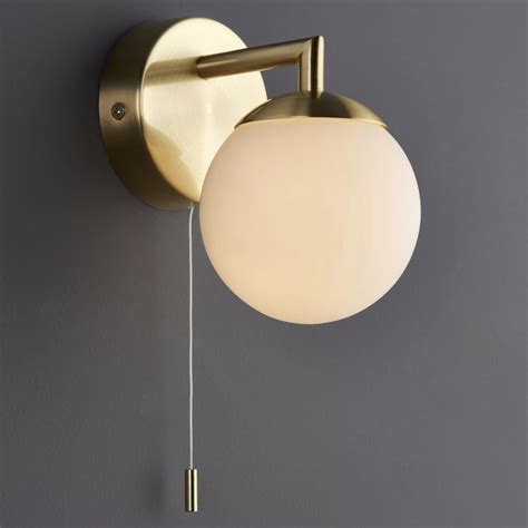 Cap Brushed Gold Effect Bathroom Wall Light Departments Diy At Bandq