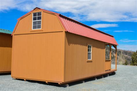 New Building 12x32′ Wrap Around Porch Lofted Barn Cabin