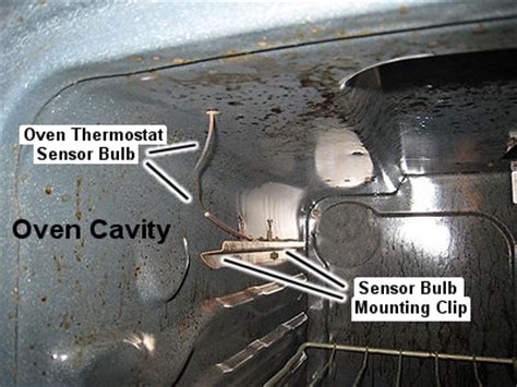 When the oven temperature sensor fai. Electric Range Oven Thermostat Sensor Bulb Mounting | The ...