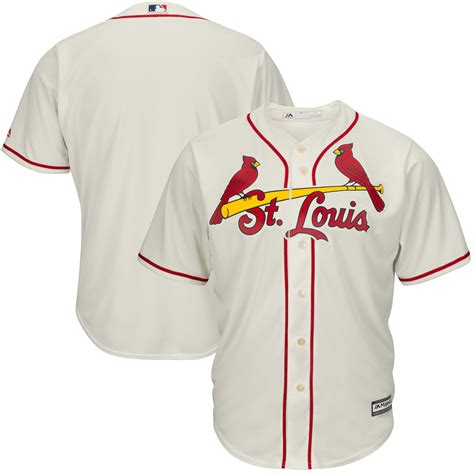 St Louis Cardinals Majestic Official Cool Base Jersey Cream