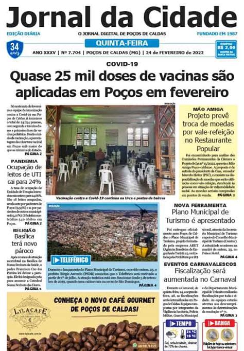 Jornal Da Cidade 24 De Fevereiro De 2022 Jornal Da Cidade Notícias De Poços De Caldas E Região