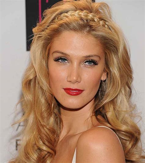 I love the patch of blonde highlights in front of the. 10 Beautiful Updos For Long Curly Hair