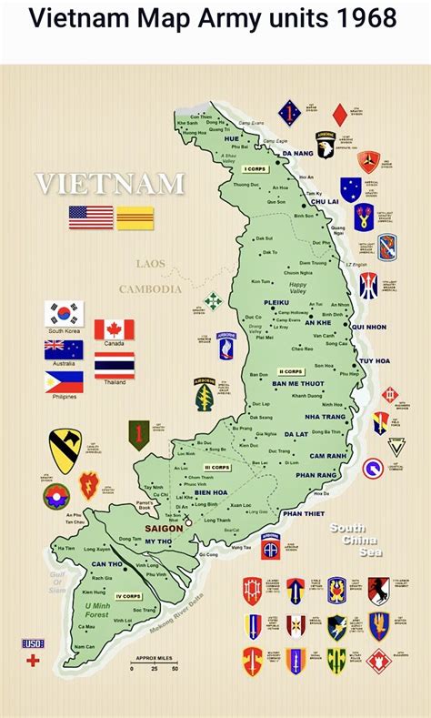 Viet Nam Map 1968 Vietnam Map Vietnam Vietnam War
