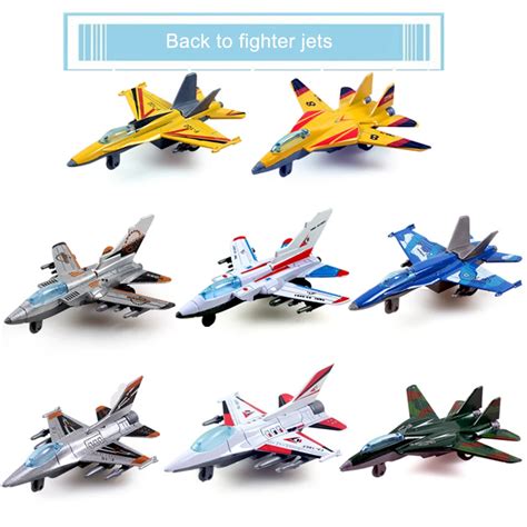 1pcs Alloy Military Plane Pull Back Toy Mini Aircraft Models Toys Force