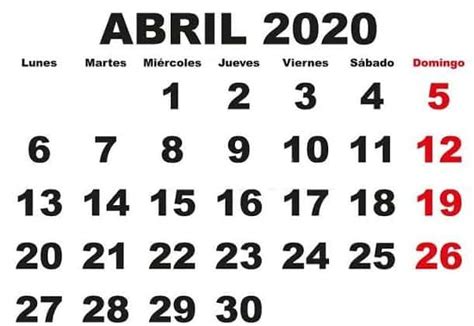 Calendário Abril 2020 Para Imprimir Notas
