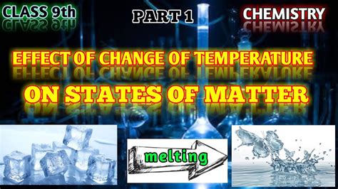Effect Of Change Of Temperature On States Of Matter Class 9 Melting