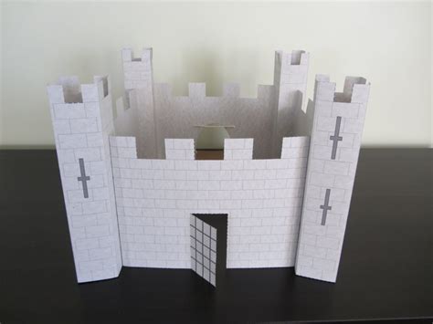 3d Paper Castle Craft Instant Download Template Etsy