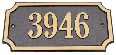 Brass House Number Plaque Solid Brass Address Signs