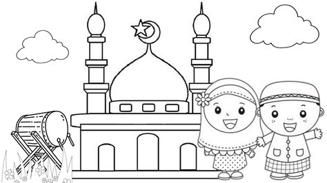 Mewarnai Tema Ramadhan Buku Mewarnai Warna Sekolah Pelajaran Seni