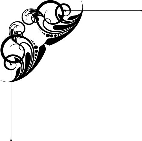 Collection Of Decorative Line Black Png Pluspng Images