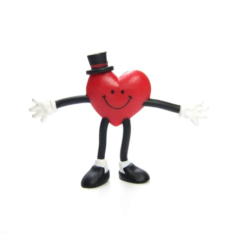 Valentines Day Pin Vintage Hallmark Heart With Bendable Arms And Legs