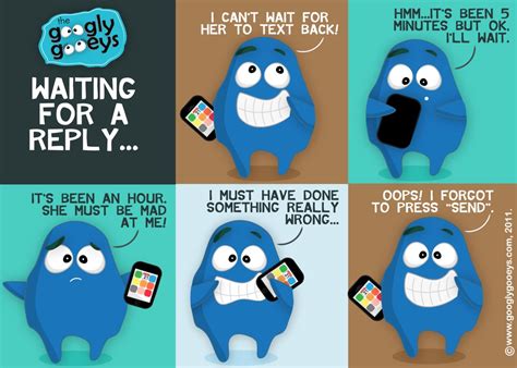 I don't think there is a single word for waiting for a reply. Waiting for a Reply Text - by the Googly Gooeys